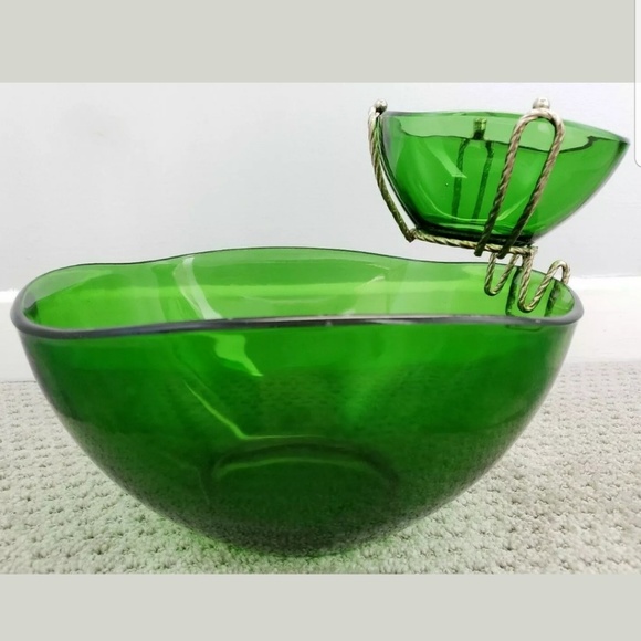 VERECO France Chip N Dip Emerald Bowls & Anchor - Picture 2 of 7